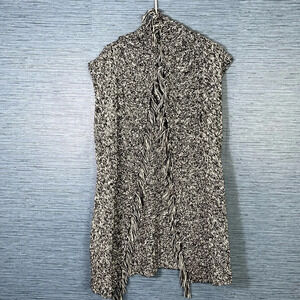 Chicos Black & White Sweater Vest size 1 Medium